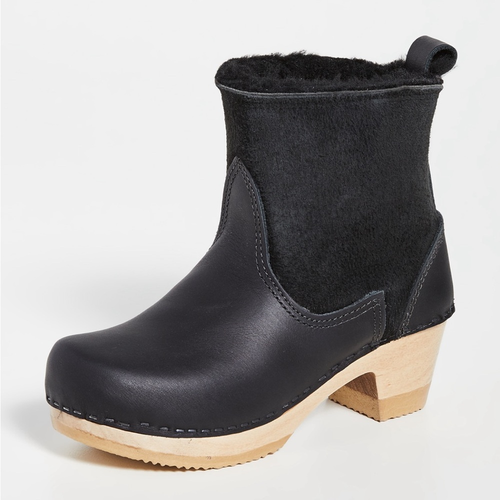 No. 6 Pull On Shearling Mid Heel Boots